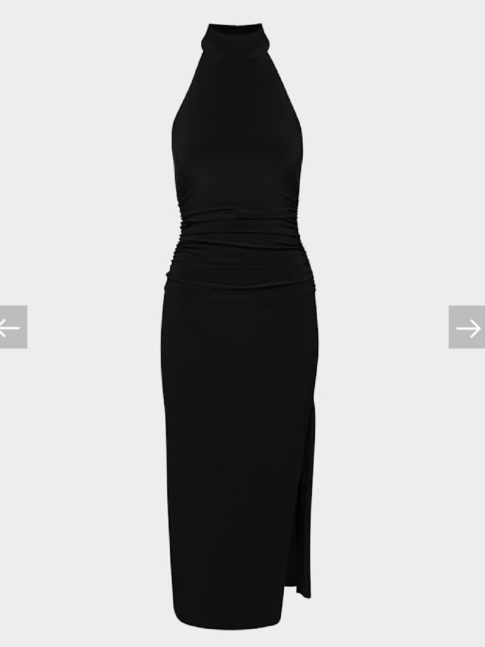 NEW Aritzia Wilfred Smooth Matter Remedy Halter Maxi Dress Black L - Picture 5 of 12